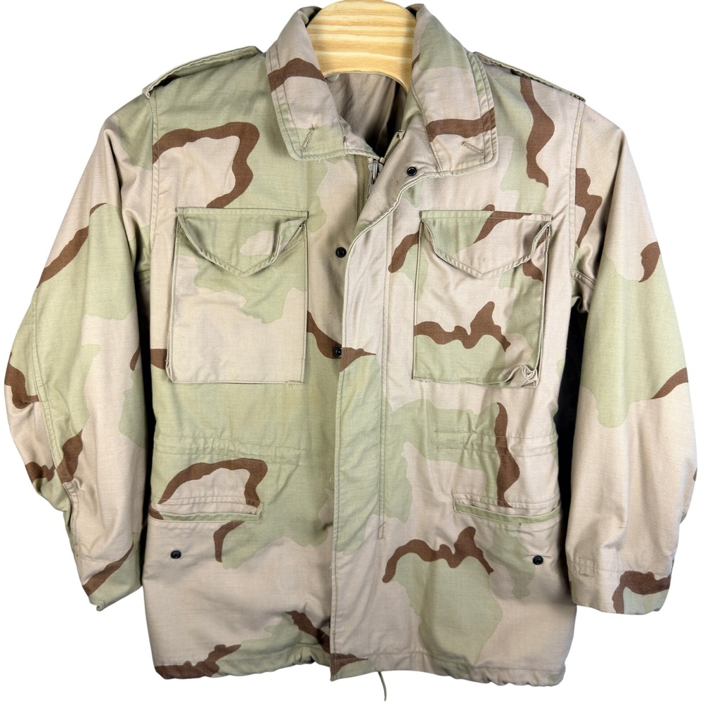VINTAGE Isratex M-65 Field Jacket Men Small Regular Desert Camo Military Coat
